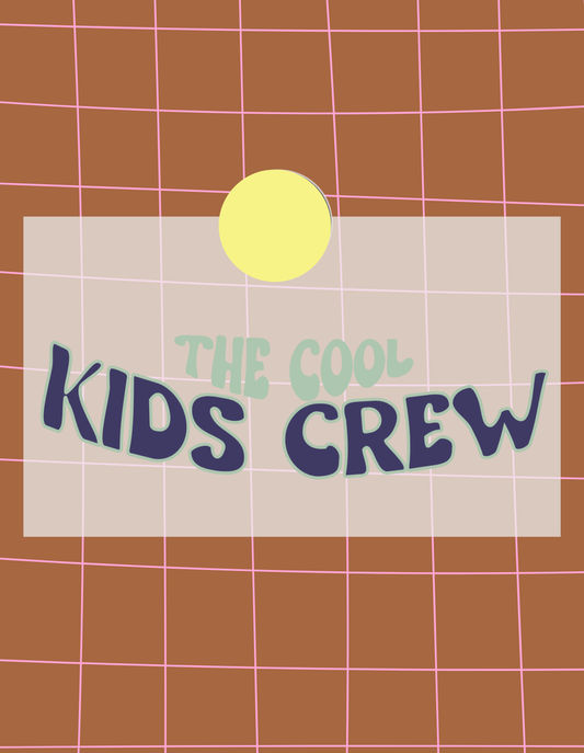 Bügelbild "The cool kids crew" | blau