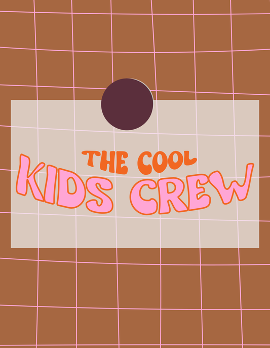 Bügelbild "The cool kids crew" | rosa