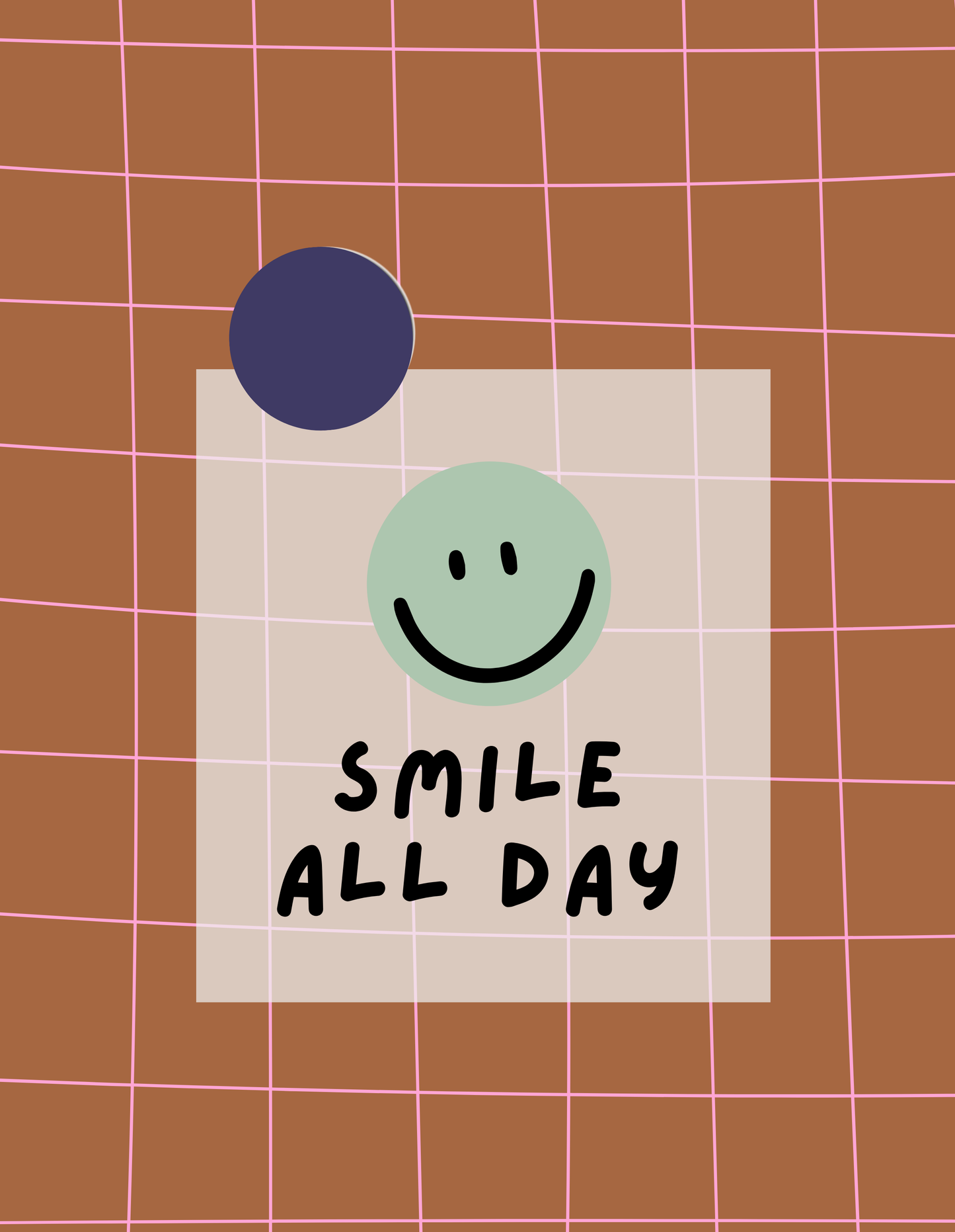 Bügelbild "Smile all day" | türkis