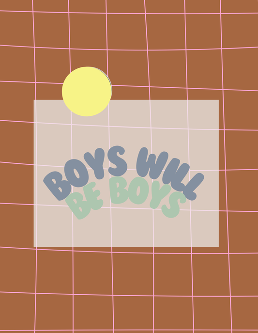 Bügelbild "Boys will be boys"