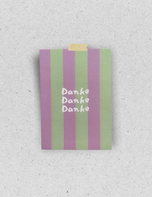 Postkarte "Danke" | Strukturpapier