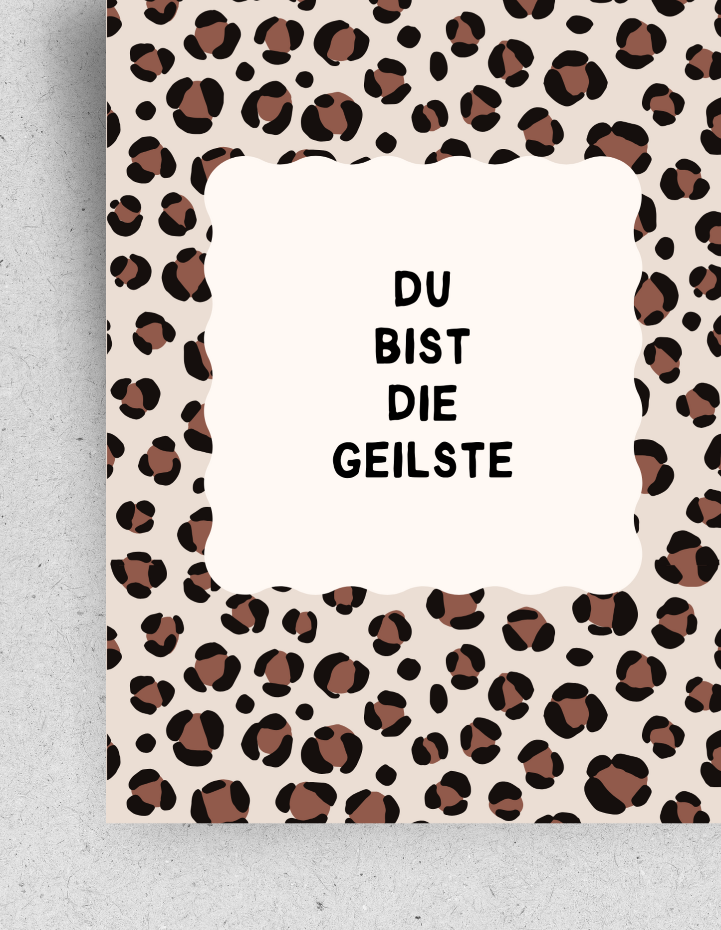 Postkarte "Du bist die Geilste" | Leomuster | Recyclingpapier