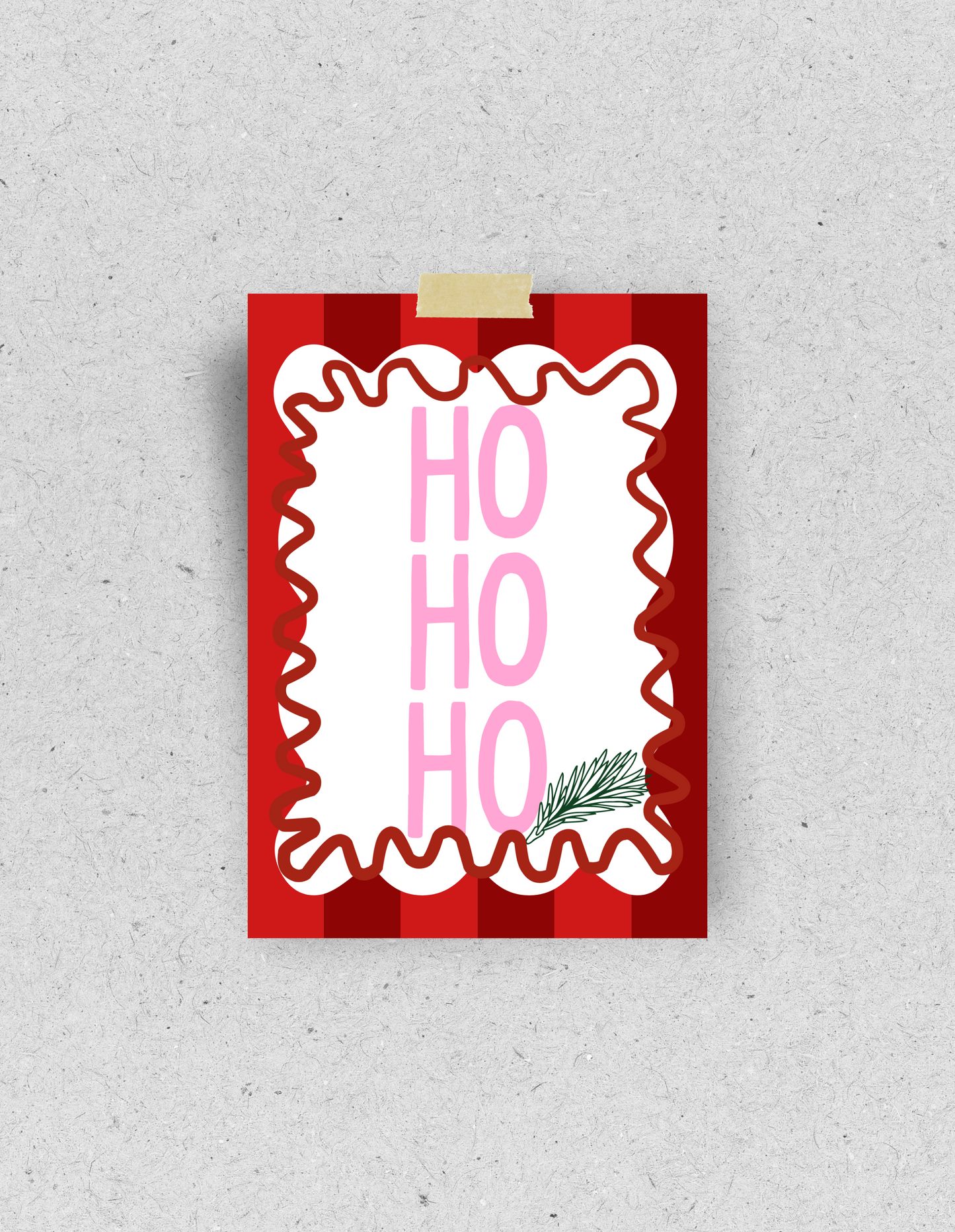 X-Mas Postkarte "Ho ho ho" | Recyclingpapier