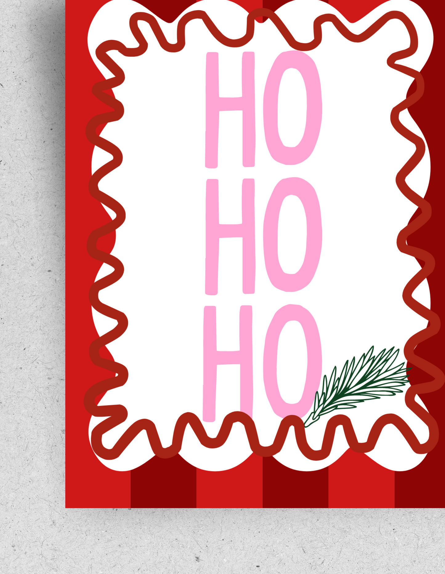 X-Mas Postkarte "Ho ho ho" | Recyclingpapier