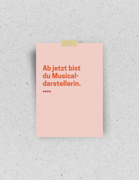 Postkarte "Musicaldarstellerin" | Recyclingpapier