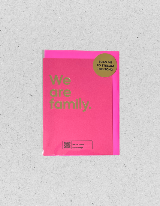 Karte “We are family" / mit Umschlag / nachhaltig produziert