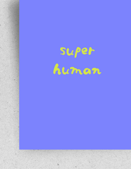 Postkarte "Super Human" | Recyclingpapier