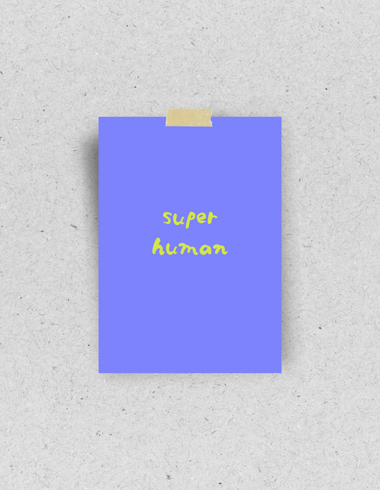 Postkarte "Super Human" | Recyclingpapier