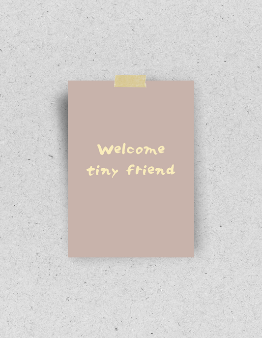 Postkarte "Welcome tiny friend" | Recyclingpapier