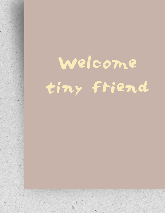 Postkarte "Welcome tiny friend" | Recyclingpapier