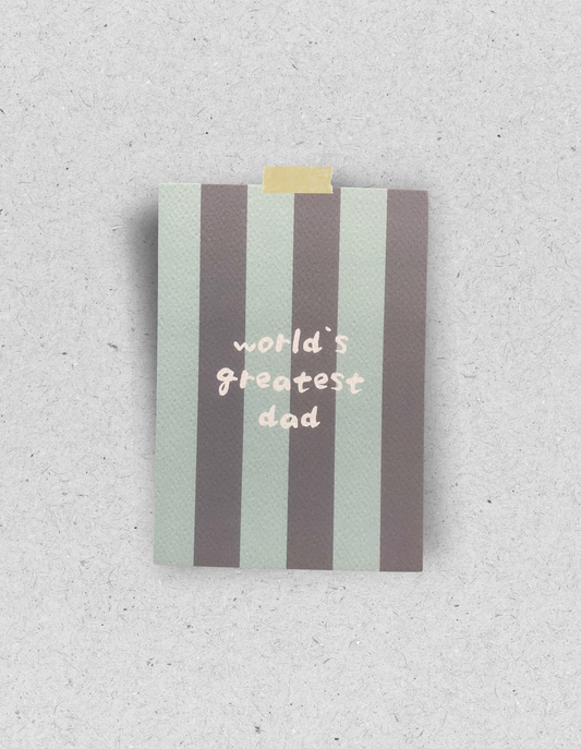 Postkarte "World`s greatest dad" | Strukturpapier