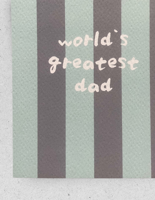 Postkarte "World`s greatest dad" | Strukturpapier