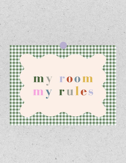 Kids FineArt Print "my room my rules" | Poster 40x30cm