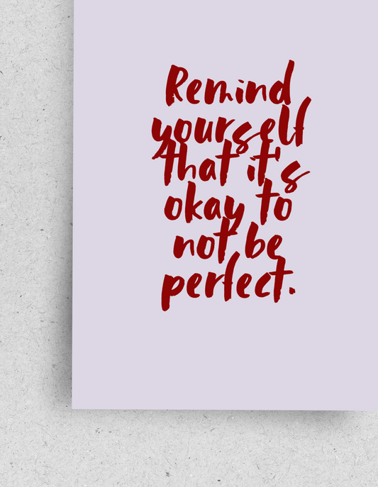 Postkarte "Not perfect" | Recyclingpapier