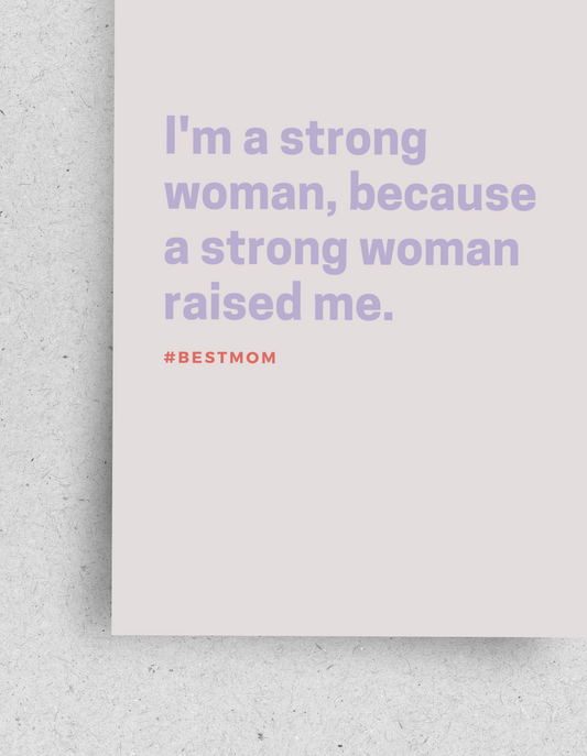 Postkarte "Raised by a strong Women" | Recyclingpapier