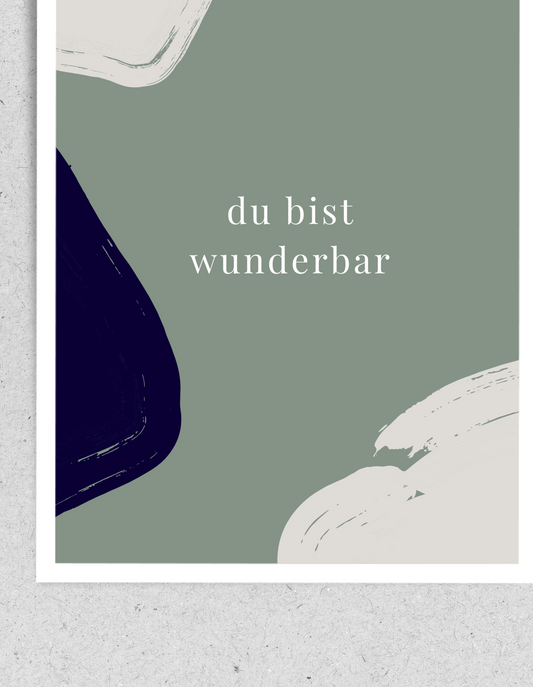 Kids FineArt Print "Wunderbar" | 2 Farboptionen | Hoch- & Querformat