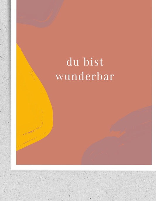 Kids FineArt Print "Wunderbar" | 2 Farboptionen | Hoch- & Querformat