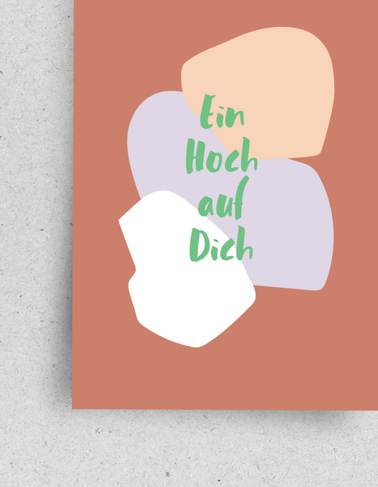 Postkarte "Ein Hoch auf dich" | Recyclingpapier