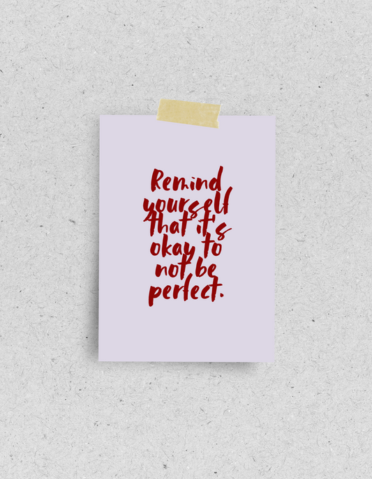 Postkarte "Not perfect" | Recyclingpapier