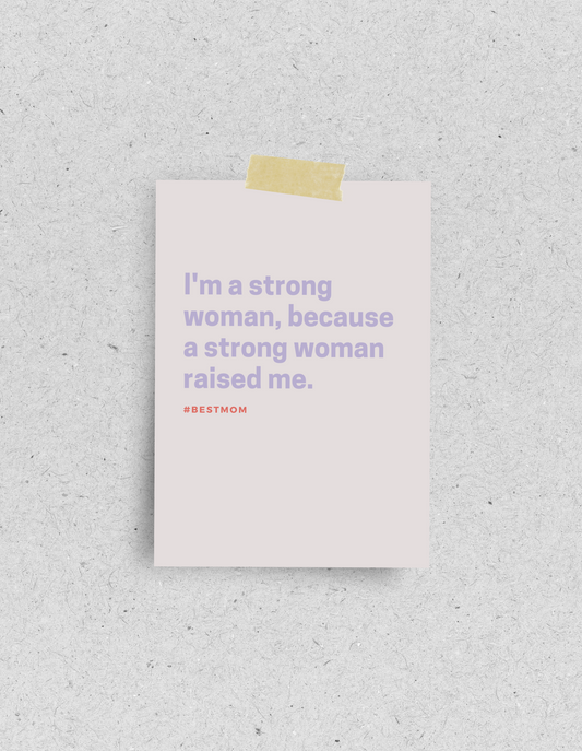 Postkarte "Raised by a strong Women" | Recyclingpapier