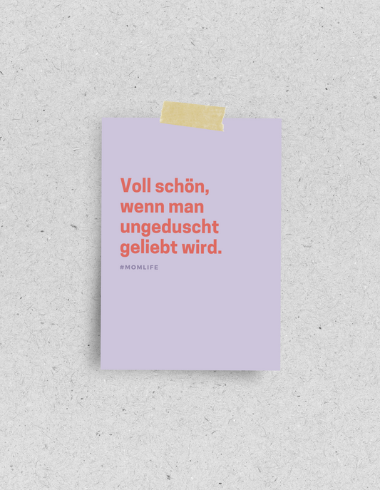 Postkarte "Ungeduscht" | Recyclingpapier