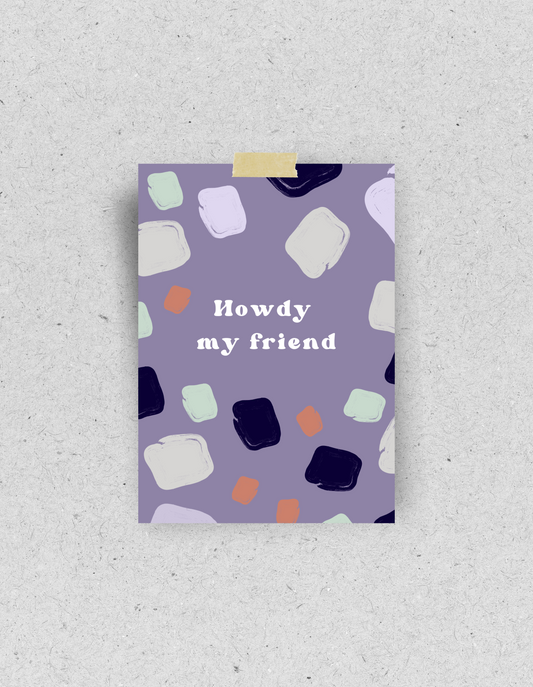 Postkarte "Howdy my friend" | Recyclingpapier