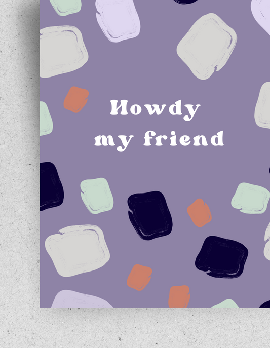 Postkarte "Howdy my friend" | Recyclingpapier