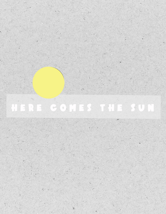 Bügelbild "HERE COMES THE SUN" | Kids | weiß